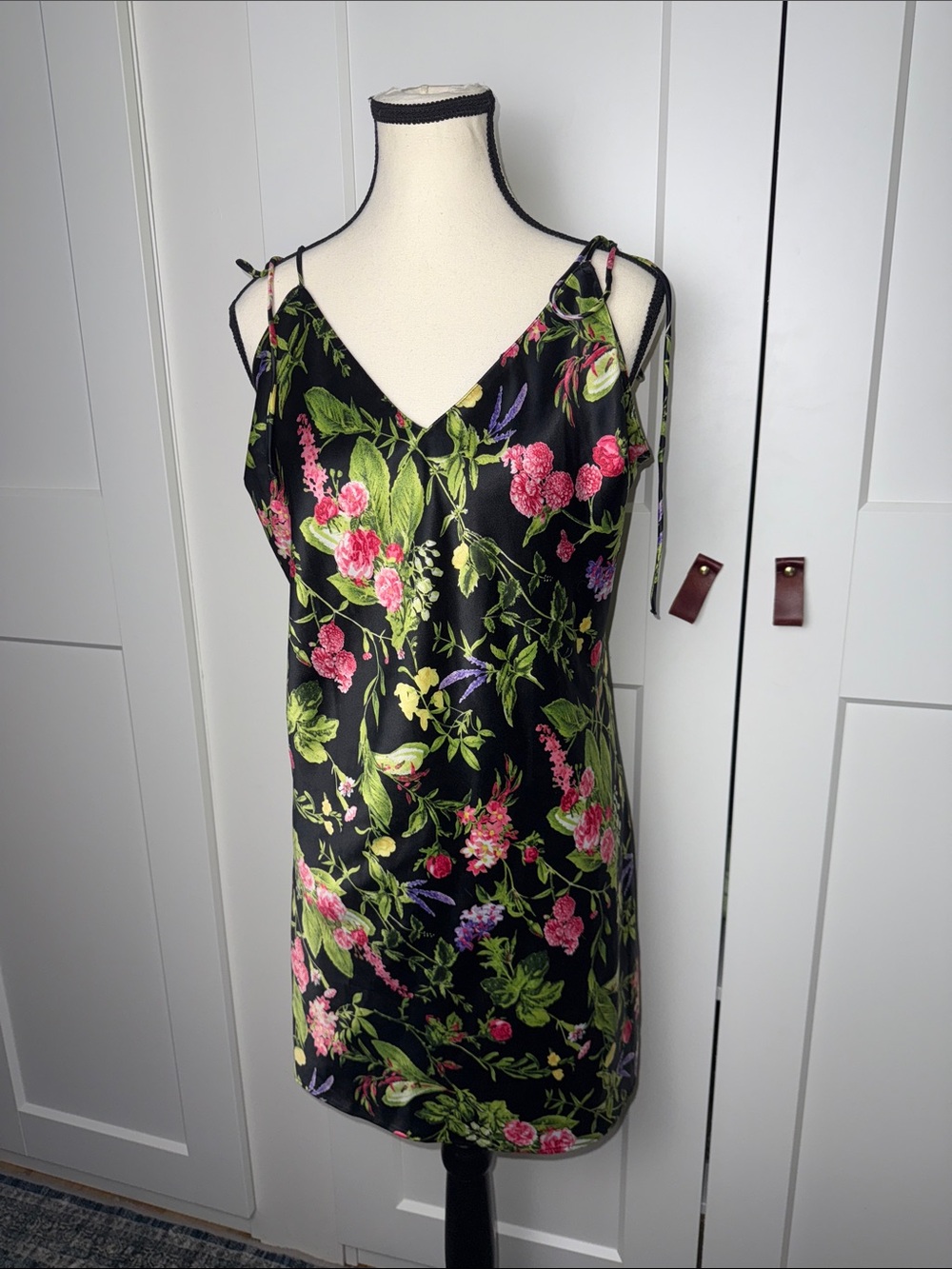 Victoria secret floral slip dress whimsigoth fairy core vintage satin chemise L